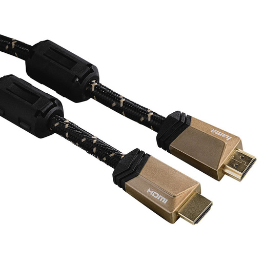 Image of Hama 3m, 2xHDMI cavo HDMI HDMI tipo A (Standard) Nero, Bronzo