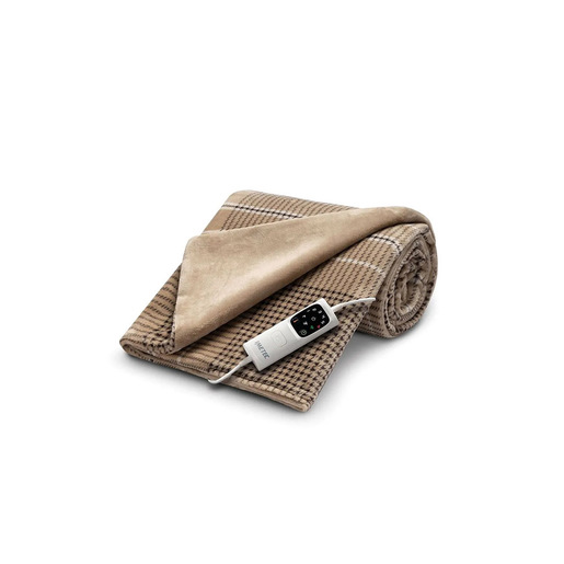 Imetec CaldoPlaid Elegance, Plaid Riscaldabile, Morbida Coperta Elettrica, 180x140 cm, Tessuto Double Face, Risparmio Energetico, Tecnologia Adapto, R