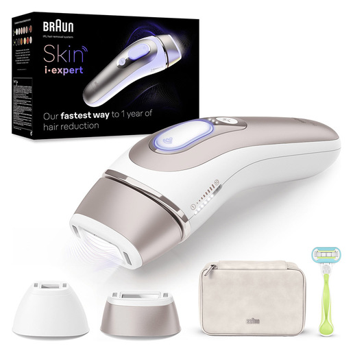Image of Braun Epilatore Luce Pulsata Smart Skin I·Expert, Epilazione A Casa Tua, Custodia, Rasoio Donna Venus, 2 Testine, PL7147