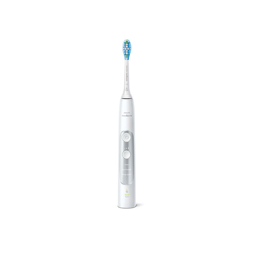 Image of Philips Sonicare ExpertClean 7300 Spazzolini Elettrici Sonici, confezione da 2 spazzolini bianchi con custodia e testine di ricambio HX9911/19