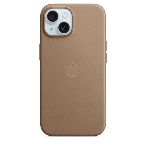 Image of Apple Custodia MagSafe in tessuto Finewoven per iPhone 15 - Grigio tal