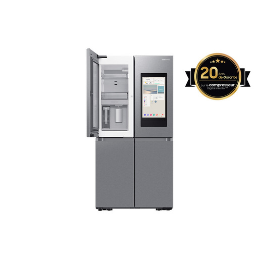 Image of Samsung Frigorifero RF65DG9H0ESREF 4 Porte Family Hub™ AI Libera Installazione 636L Classe E Inox Spazzolato