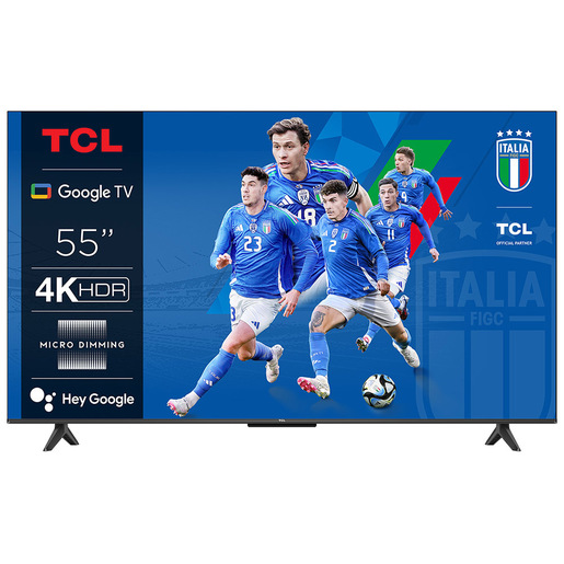 TCL P655 Serie P6 Smart TV Ultra HD 4K 55'' 55P655, Dolby Audio, Controlli vocali, Google TV