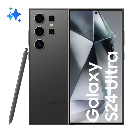 Image of Samsung Galaxy S24 Ultra Smartphone AI, Display 6.8'' QHD+ Dynamic AMOLED 2X, Fotocamera 200MP, RAM 12GB, 256GB, 5.000 mAh, Titanium Black