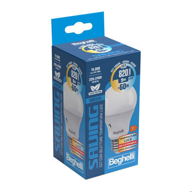 Beghelli Lampada LED Goccia Saving 18W E27 4000K - Luce Bianca Naturale