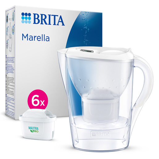 Image of Brita Caraffa filtrante Marella bianca (2.4L) incl. 6 x filtri MAXTRA