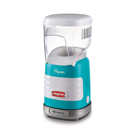 Image of Ariete 2956, Pop Corn Party Time, Macchina per Pop Corn, Scoppia 60gr di Mais per Pop Corn in 2 minuti con Aria Calda, Senza Grassi, 1000 Watt, Azzurr