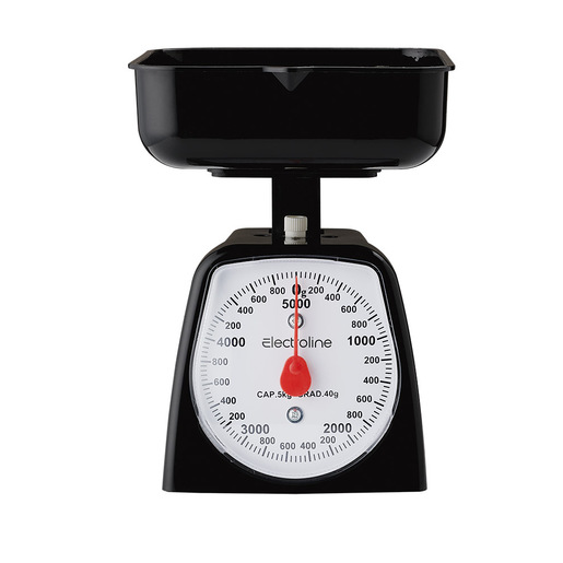 Image of Electroline EZKSKCAK bilancia da cucina Nero Superficie piana Quadrato Bilancia da cucina meccanica