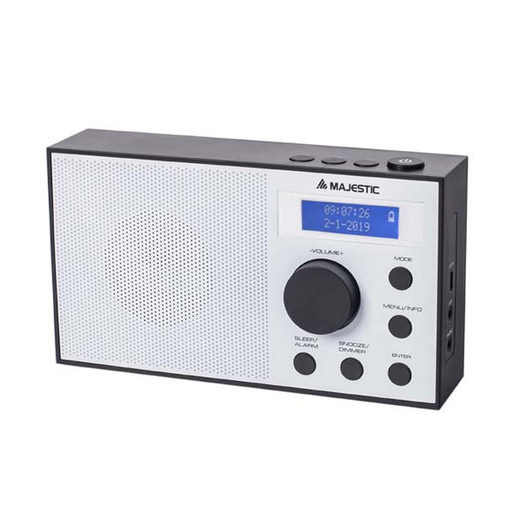 Image of New Majestic RT-193 DAB Portatile Analogico e digitale Nero, Bianco