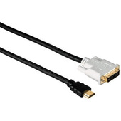 Hama Cavo Monitor Hdmi M/DVI-D M, Single Link, Connettori Dorati, 2 Metri, Nero, 3 Stelle-image