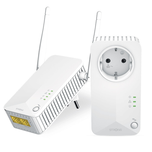 Image of Strong Powerline Wi-Fi 600 Kit 600 Mbit/s Collegamento ethernet LAN Bianco
