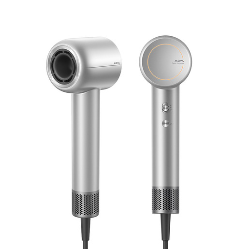 Image of MOVA Shine 10 Silver Edition Asciugacapelli ad alta velocità 110.000 giri/min con tecnologia AeroBlossom™, flusso 65 m/s, monitoraggio NTC 1000 t/s, tecn