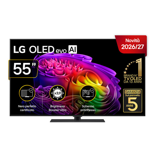 LG OLED evo AI 55'' Serie G6S OLED55G66LS, 4K, Hyper Radiant Color, Processore α11 Gen3, VRR 165Hz,G-Sync, SMART TV 2026