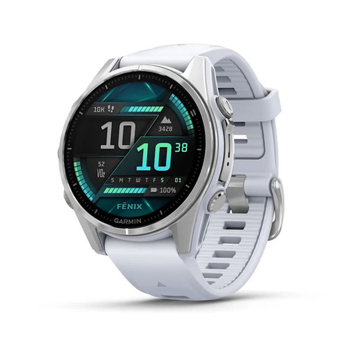 Garmin Fenix 8 3,3 cm (1.3'') AMOLED 43 mm Digitale 416 x 416 Pixel Touch screen Argento Wi-Fi GPS (satellitare)