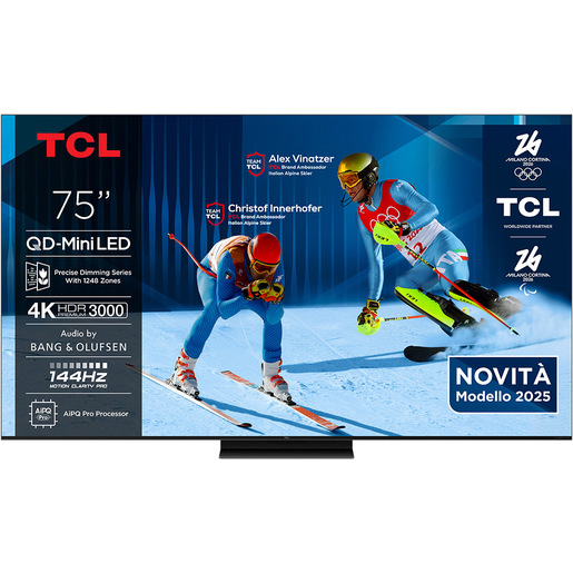 Image of TCL Serie Smart TV QD-MiniLED 4K 75'' 75C7K, 144Hz, audio B&O, Dolby Vision IQ & Atmos, Google TV