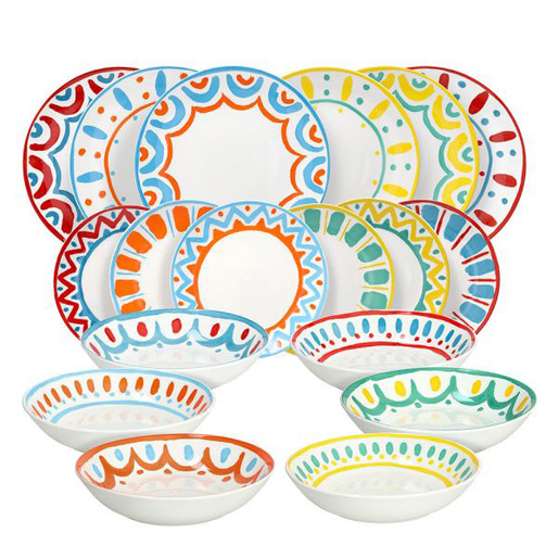 Image of Tognana Porcellane MC07018M264 servizio da tavola 18 pz Porcellana Multicolore