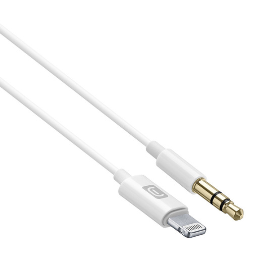 Image of Cellularline Aux Music Cable - Lightning Cavo aux per connessione ad autoradio cod015