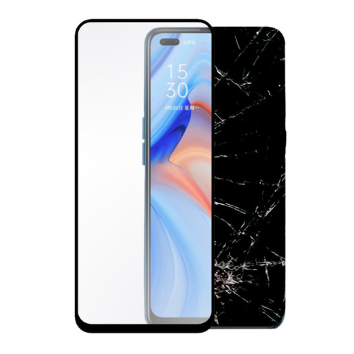 Image of Area Ultra tempered Glass per Oppo Reno 4 5G con copertura totale tono su tono