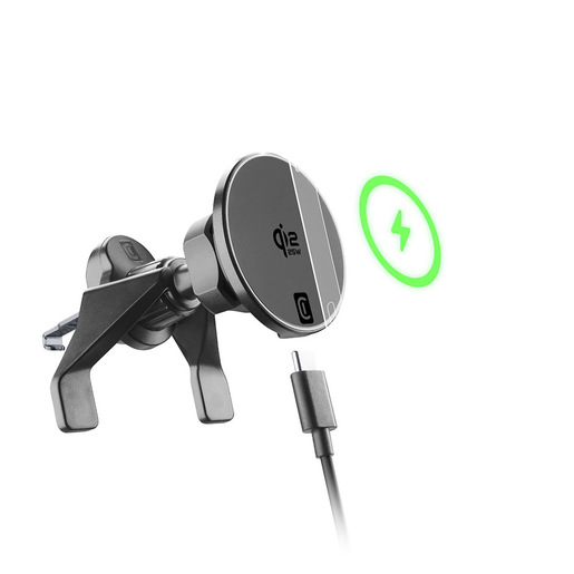 Image of Cellularline MAG HOLDER Qi2.2 25W Supporto auto con ricarica wireless ultraveloce e sicura fino a 25W grazie alla nuova tecnologia Qi2.2 e doppio sistema
