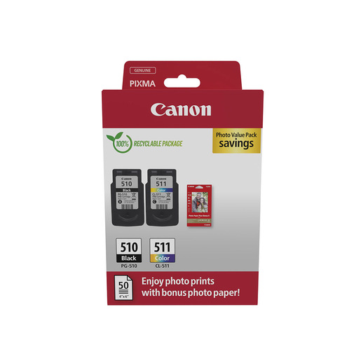 Image of Canon 2970B017 cartuccia d'inchiostro 2 pz Originale Nero, Ciano, Magenta, Giallo