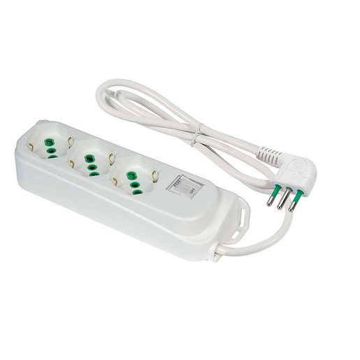 Image of FANTON 474604 prolunghe e multiple 1,5 m 3 presa(e) AC Interno Bianco