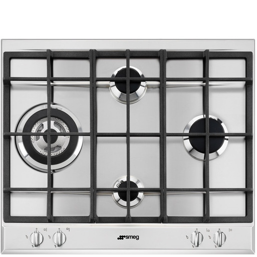 Image of Smeg P261XGH piano cottura Acciaio inossidabile Da incasso Gas 4 Forne