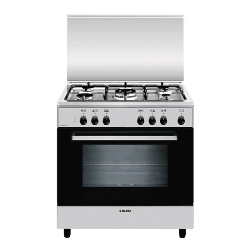 Image of Glem Gas A855EI cucina Elettrico Nero, Acciaio inox
