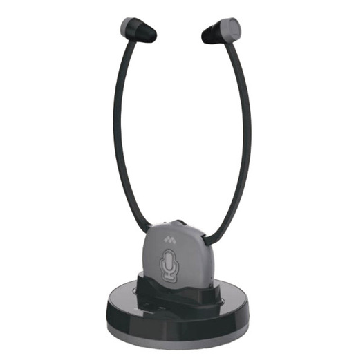 Image of Meliconi 497339 cuffia e auricolare Wireless Stetoscopiche TV Base di ricarica Nero, Grigio