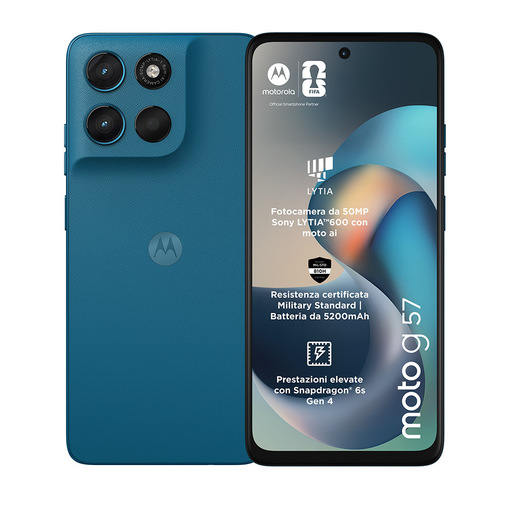 Image of Motorola moto g57 Camera 50MP Doppia SIM Android 16.0 5G USB tipo-C 8 GB 256 GB 5200 mAh Blu