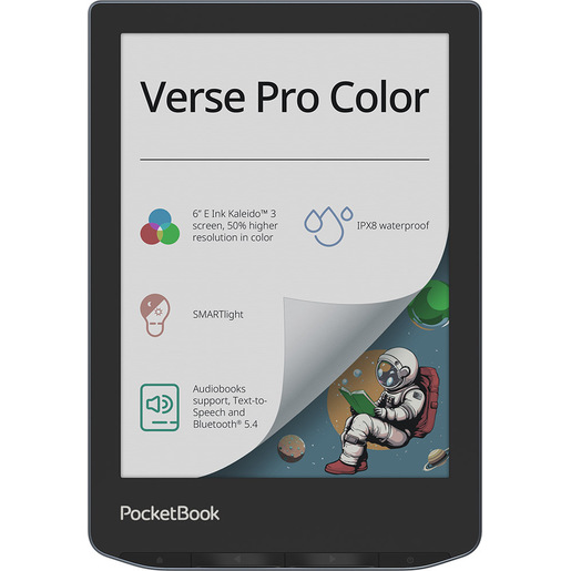 PocketBook Verse Pro Color lettore e-book Touch screen 16 GB Wi-Fi Nero, Blu