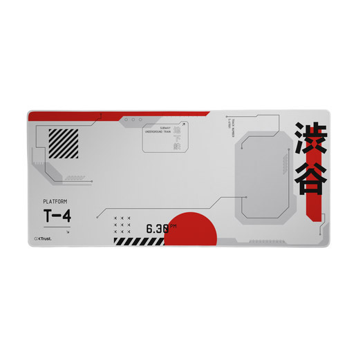 Image of Trust GXT 759 XXL Tappetino per mouse per gioco da computer Nero, Grigio, Rosso, Bianco