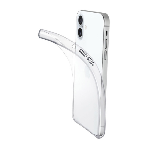 Image of Cellularline Fine - iPhone 16 Plus Cover in gomma morbida ultra sottile e trasparente