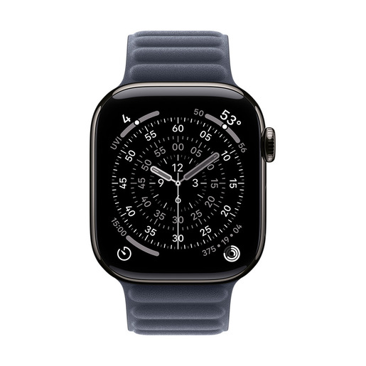 Image of Apple Cinturino a maglie magnetico blu navy (42 mm) - S/M