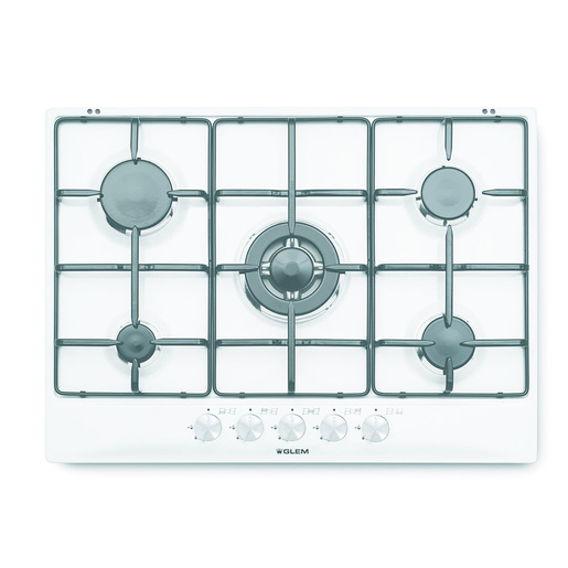 Image of Glem Gas GT755WH piano cottura Bianco Da incasso 70 cm 5 Fornello(i)