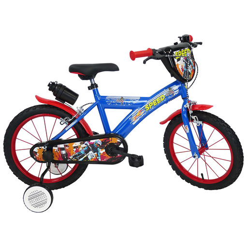 Image of SCH Bikes Schiano Speed 16'' 5-7 anni blu bicicletta per bambini alti 105-135 cm