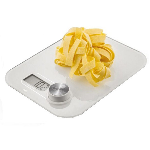 Image of Macom Bilancia da cucina elettronica con funzionamento senza batterie Bianco Superficie piana Rettangolo