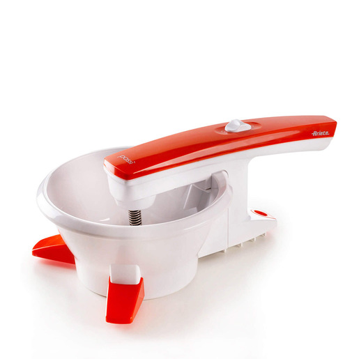 Image of Ariete 261 Passì - Passaverdure Elettrico - 3 dischi Acciaio Inox - adattabile a qualsiasi recipiente - 25 Watt - Bianco e arancio