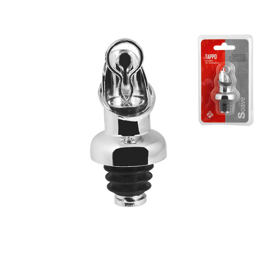 Image of Pengo 8394900 tappo per bottiglie e decanter Nero, Acciaio inox, Bianco