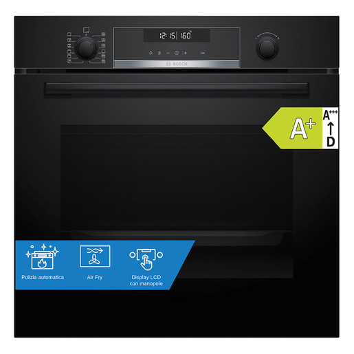 Bosch Serie 6 HBG578BB3 Forno multifunzione Pirolitico Air Fry Nero Classe A+