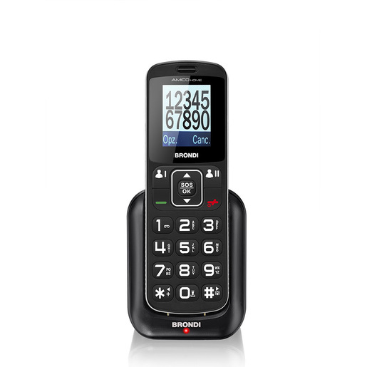 Image of Brondi Amico Home 4,5 cm (1.77'') 90 g Nero Telefono di livello base