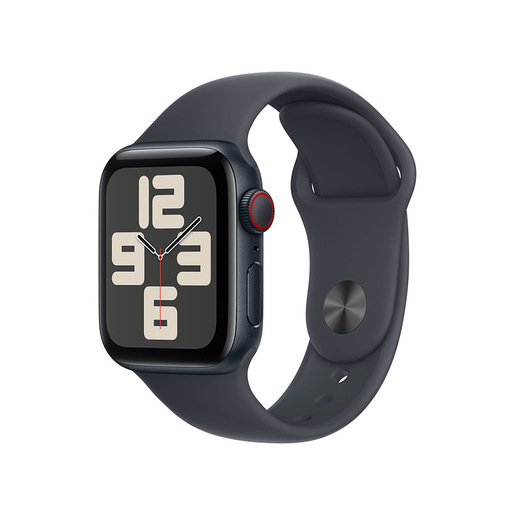 Image of Apple Watch SE GPS + Cellular 40mm Cassa Alluminio Mezzanotte con Mezzanotte Sport Band - S/M