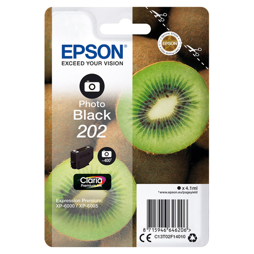 Image of Epson Kiwi Singlepack Photo Black 202 Claria Premium Ink