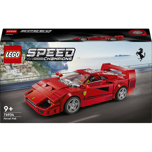 LEGO Speed Champions 76934 Supercar Ferrari F40, Modellino di Auto Sportiva, Macchina Giocattolo da Collezione per Bambini 9+