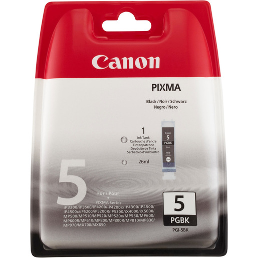 Image of        Canon PGI-5BK cartuccia d'inchiostro 1 pz Originale Resa standard Nero