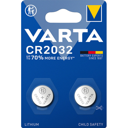 Image of        Varta LITHIUM Coin CR2032 (Batteria a bottone, 3V) Blister da 2