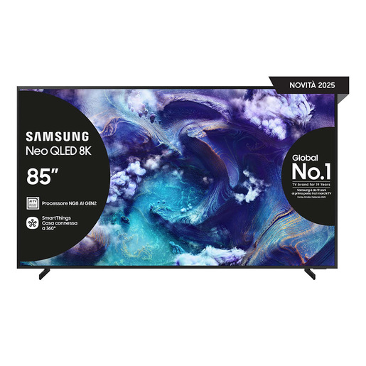 Image of Samsung Neo QLED AI TV 85'' QE85QN900FTXZT 8K Mini LED, Processore NQ8 AI Gen2, 8K AI Upscaling, Glare Free, Neo Quantum HDR 8K Pro, Dolby Atmos & OTS+,