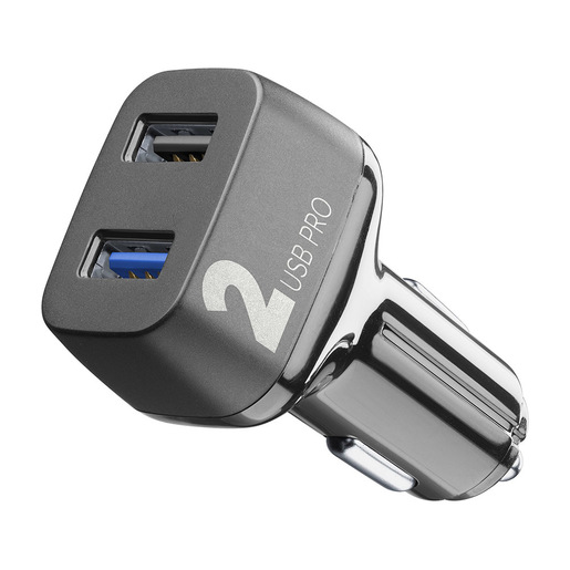 Image of Cellularline Car Multipower 2 FAST - iPhone, Samsung, Xiaomi, Oppo and other Smartphones and Tablets Caricabatterie da auto veloce 2 porte, 36W