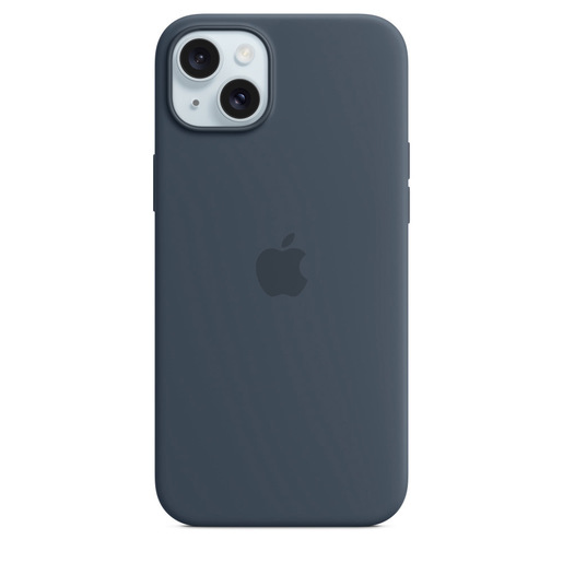 Immagine di  Apple Custodia MagSafe in silicone per iPhone 15 Plus - Blu Tempesta