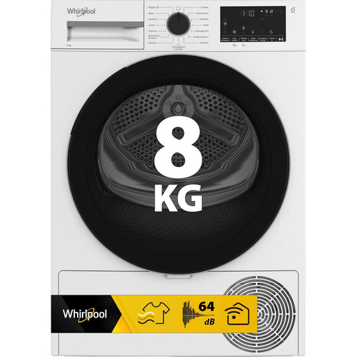Image of Whirlpool C WD 83M WBS IT, Asciugatrice Capacità 8kg, classe D, colore White, Display digitale XL