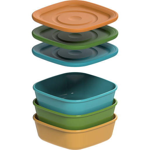 Fratelli Guzzini Set 3 contenitori frigo, freezer, micronde M ''Everfresh''